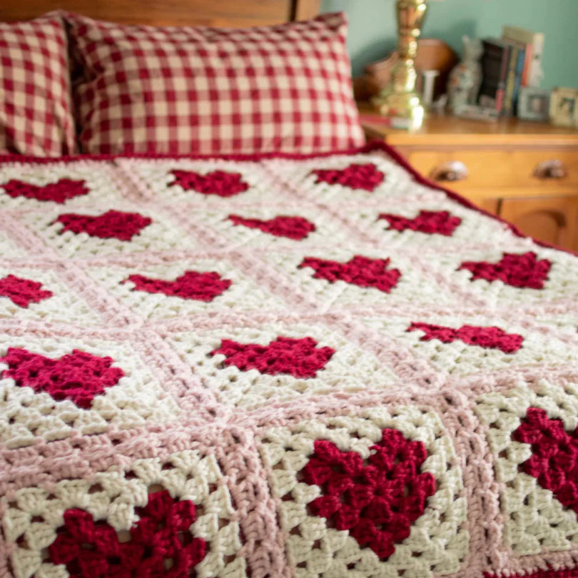 Granny Heart Blanket + 🎁