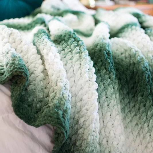 Chunky Evergreen Throw