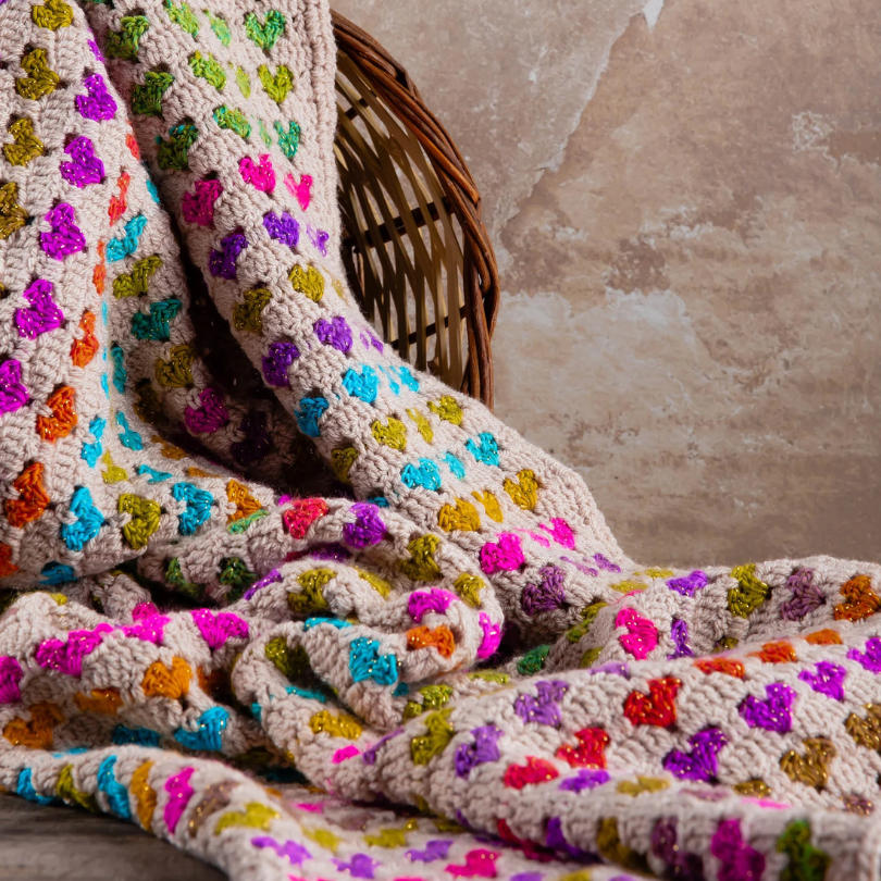 Crochet Heart Blanket