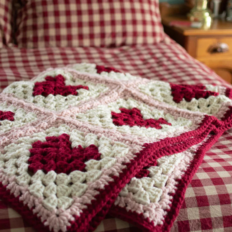 Granny Heart Blanket + 🎁
