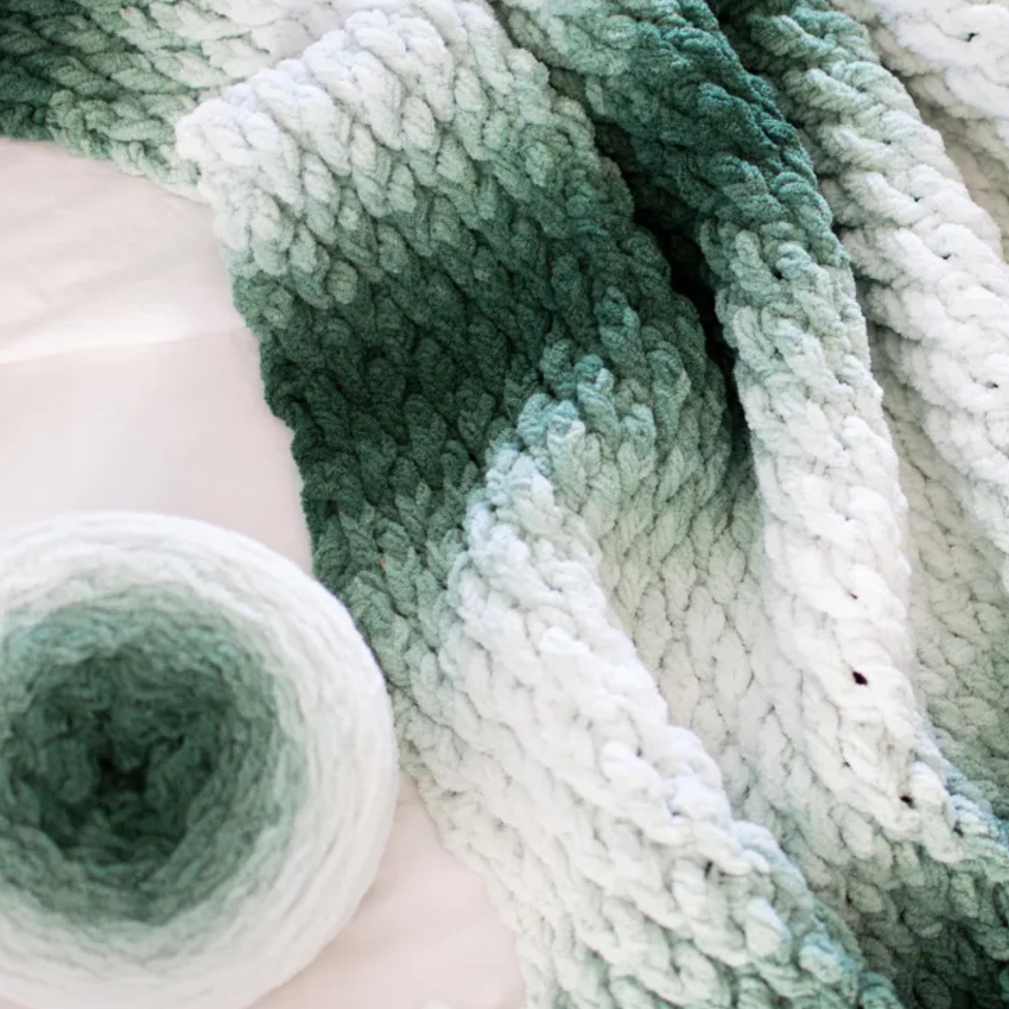 Chunky Evergreen Throw